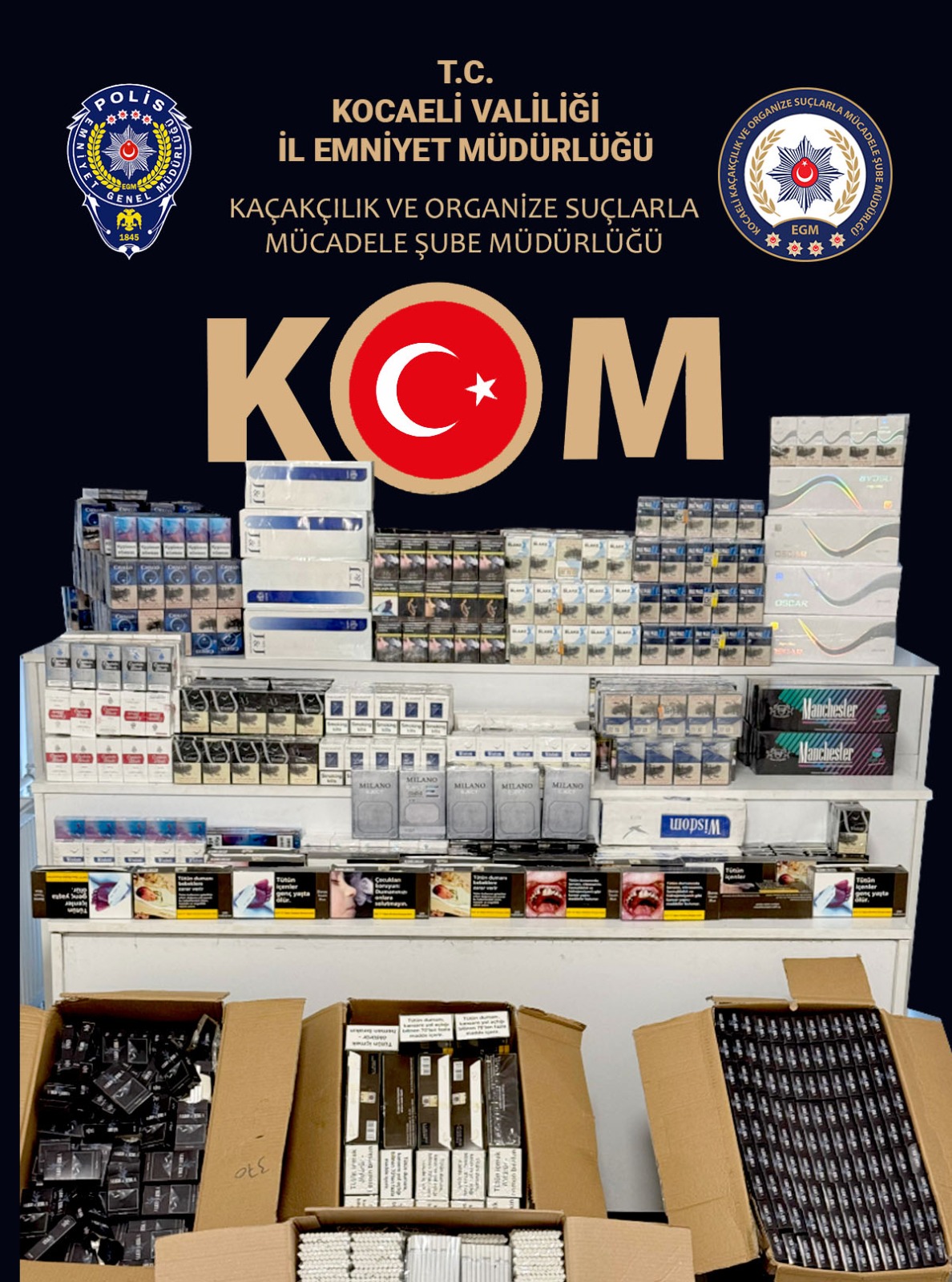 Kocaeli'de 73 Bin Makaron Ele Geçirildi