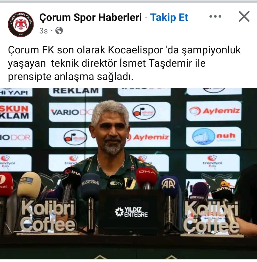 İsmet Taşdemir, Çorum Fk Ile Prensipte Anlaştı