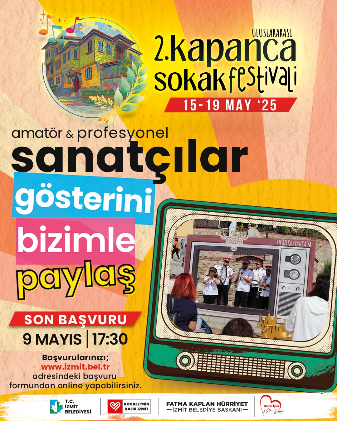 Izmit Belediyesi, Kapanca Sokak Festivali'ne Gönüllü Sanatçilari Bekliyor