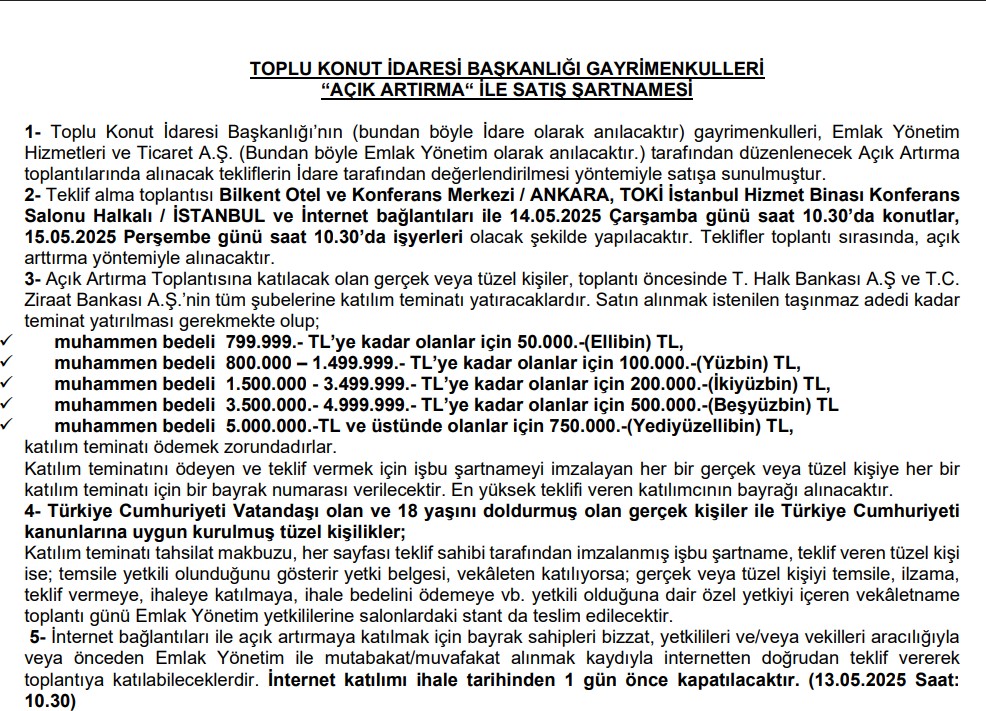 TOKİ’den İzmit’te Daire Satışı! 