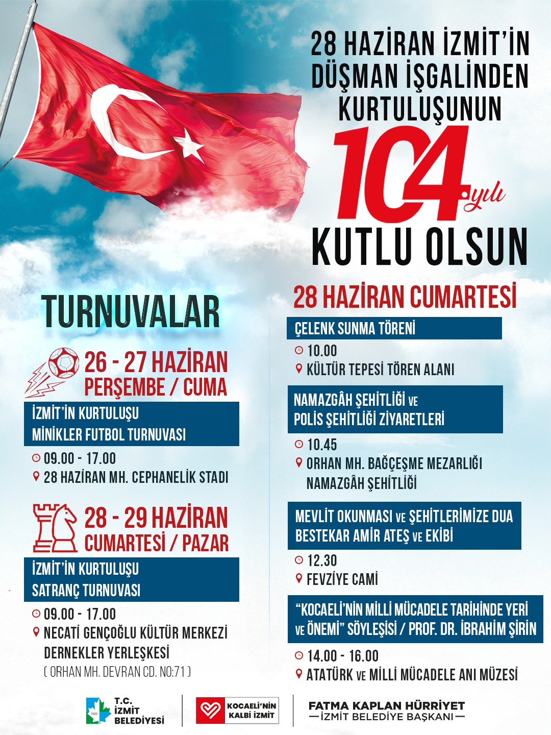 Kurtuluşun 104. Yılında İzmitte Anlamlı Program (1)