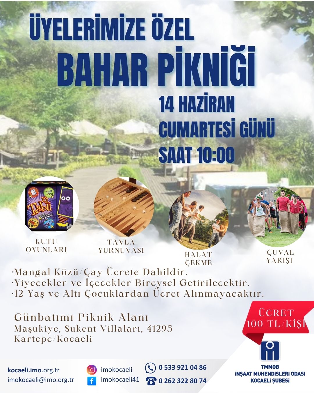 Mühendisler Bahar Pikniğinde Buluşacak