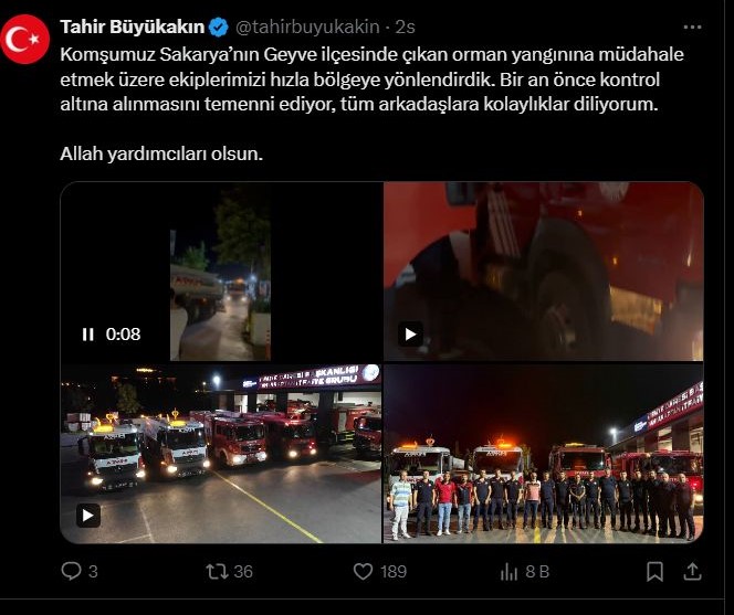 Büyükakın’dan Geyve Yangınına Anında Destek! (2)