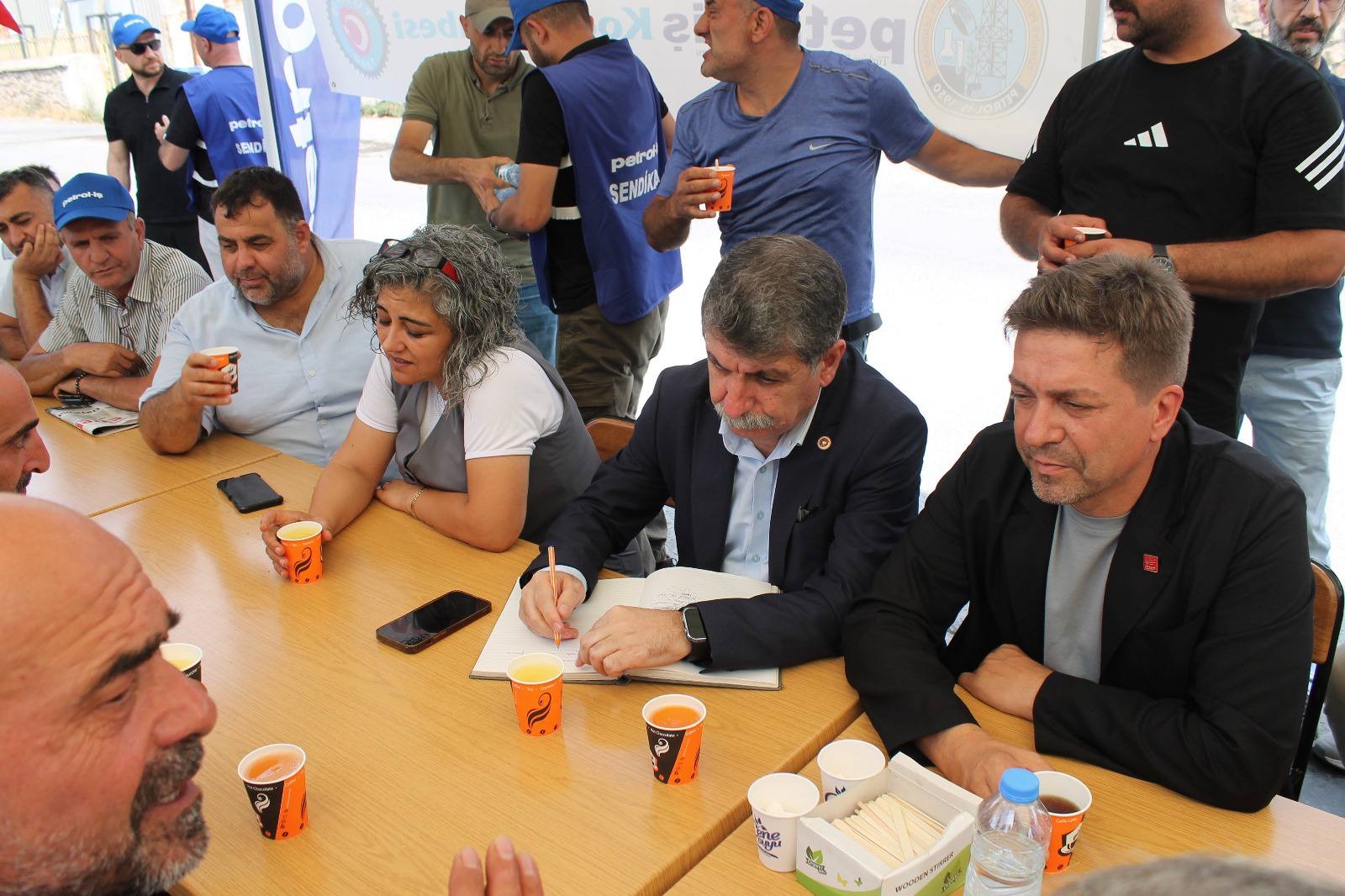 Chp'den Gübretaş Grevine Destek Ziyareti (8)