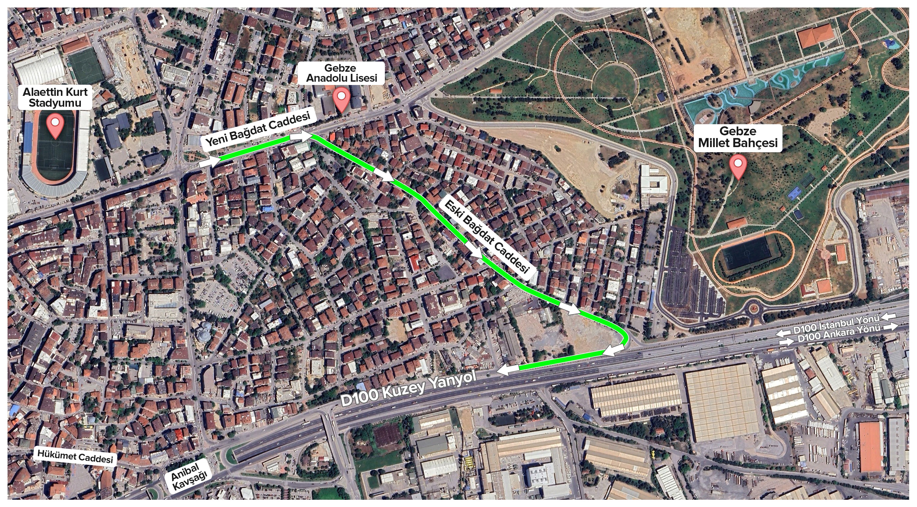 Gebze’de Trafik Akışı Değişiyor! İki Caddeye Tek Yön Uygulaması Geliyor (3)
