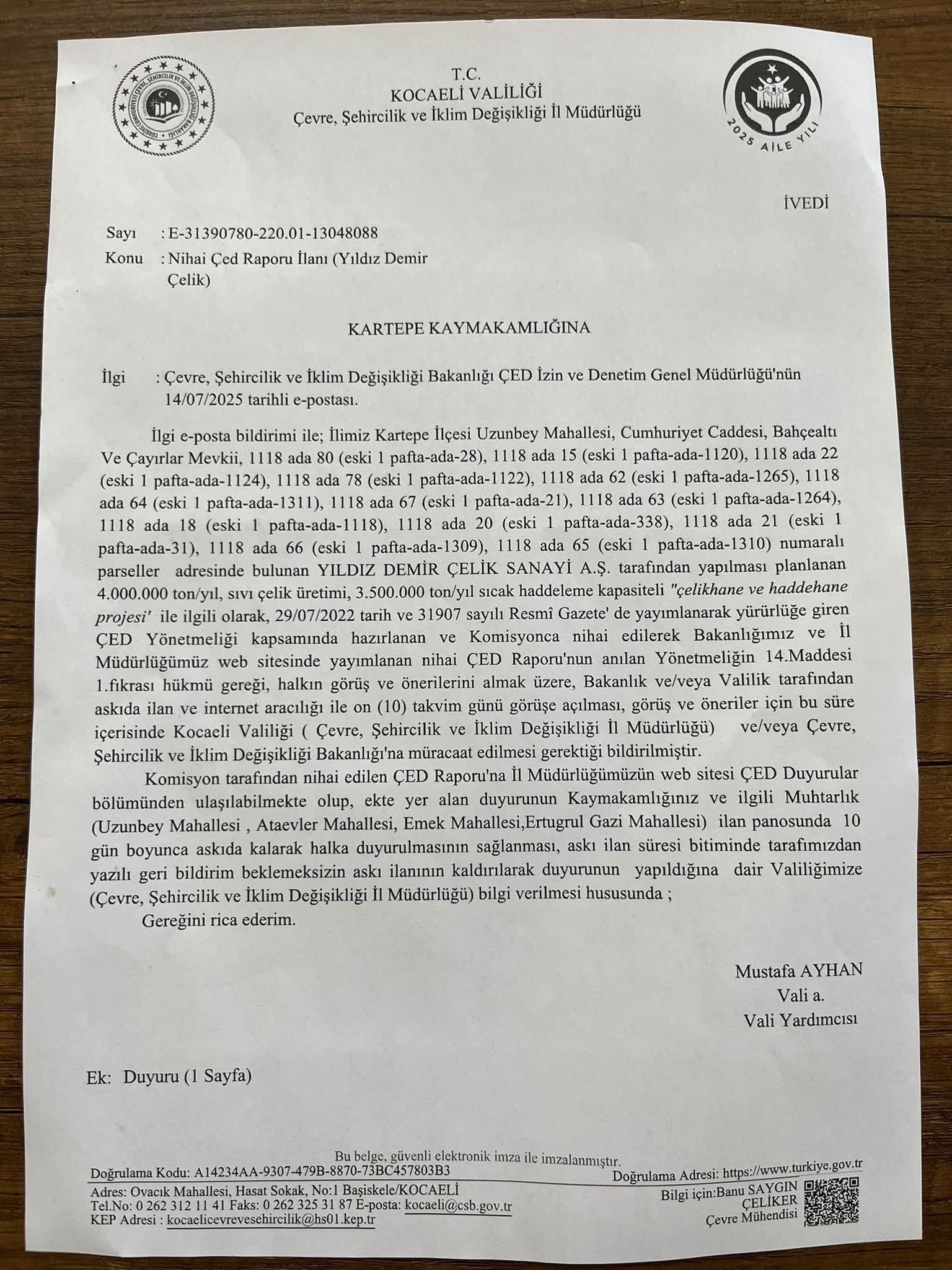 Kartepe’de Yeni Sanayi Tesisi İçin Çed Süreci Başladı-1