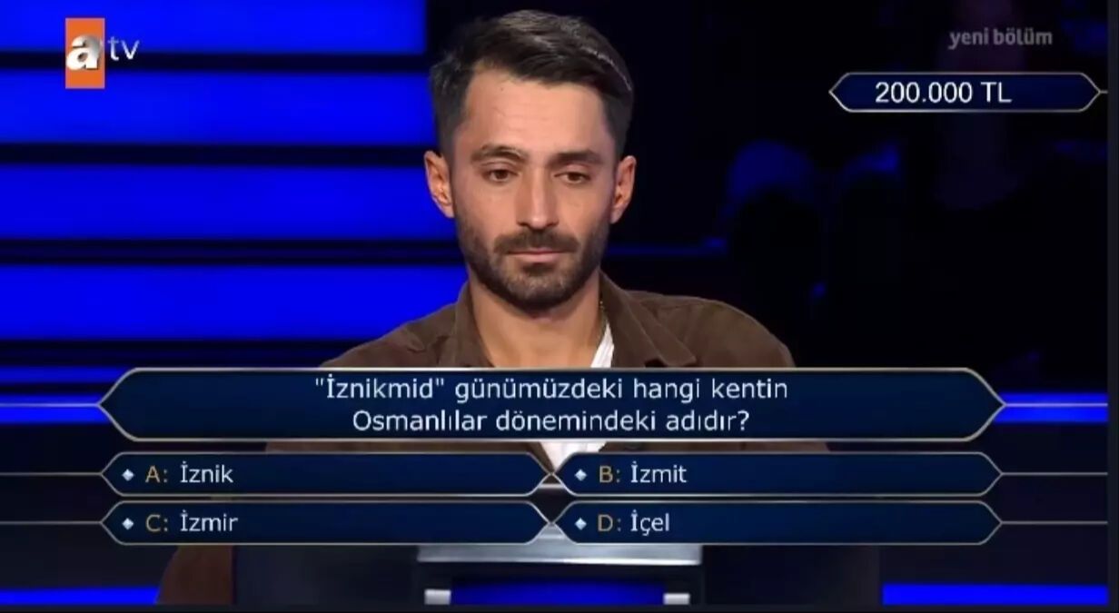 Kim Milyoner Olmak İster'de İzmit Sorusu! İznikmid Gündem Oldu (2)