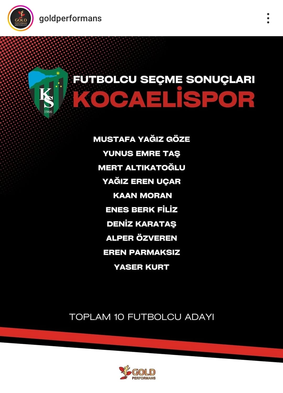 Kocaelispor 10 Futbolcuyu Kadrosuna Katıyor