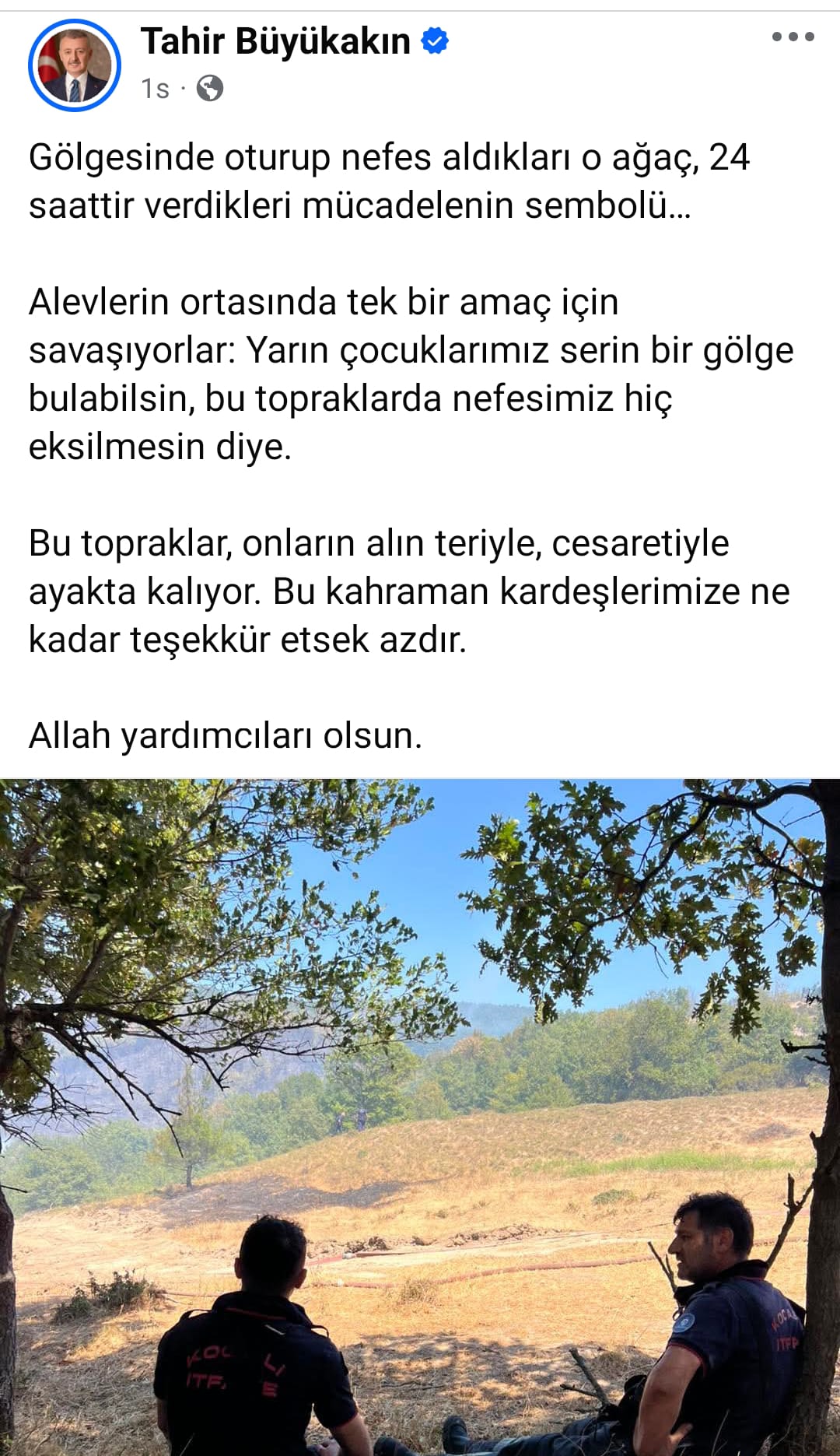 Büyükakın’dan Kahraman İtfaiyecilere Teşekkür!