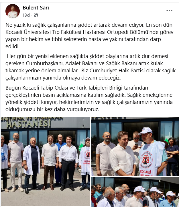 Chp İl Başkanı Sarı’dan Sağlıkta Şiddet Tepkisi2