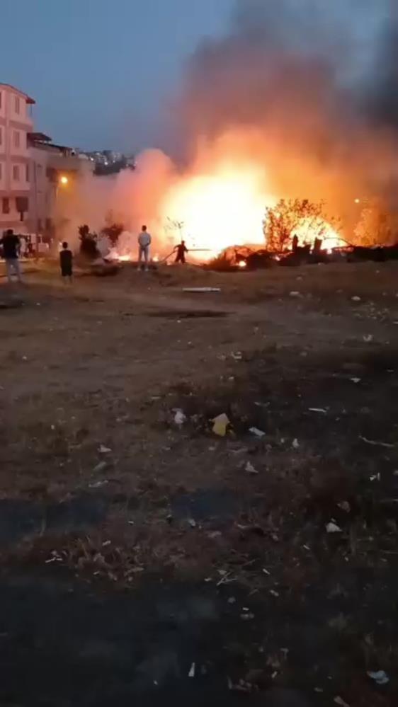 Darıca’da Otluk Alanda Çıkan Yangın Söndürüldü (5)