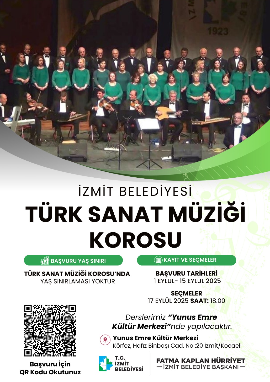 İzmit’ten Türk Sanat Müziği Korosu Çağrısı