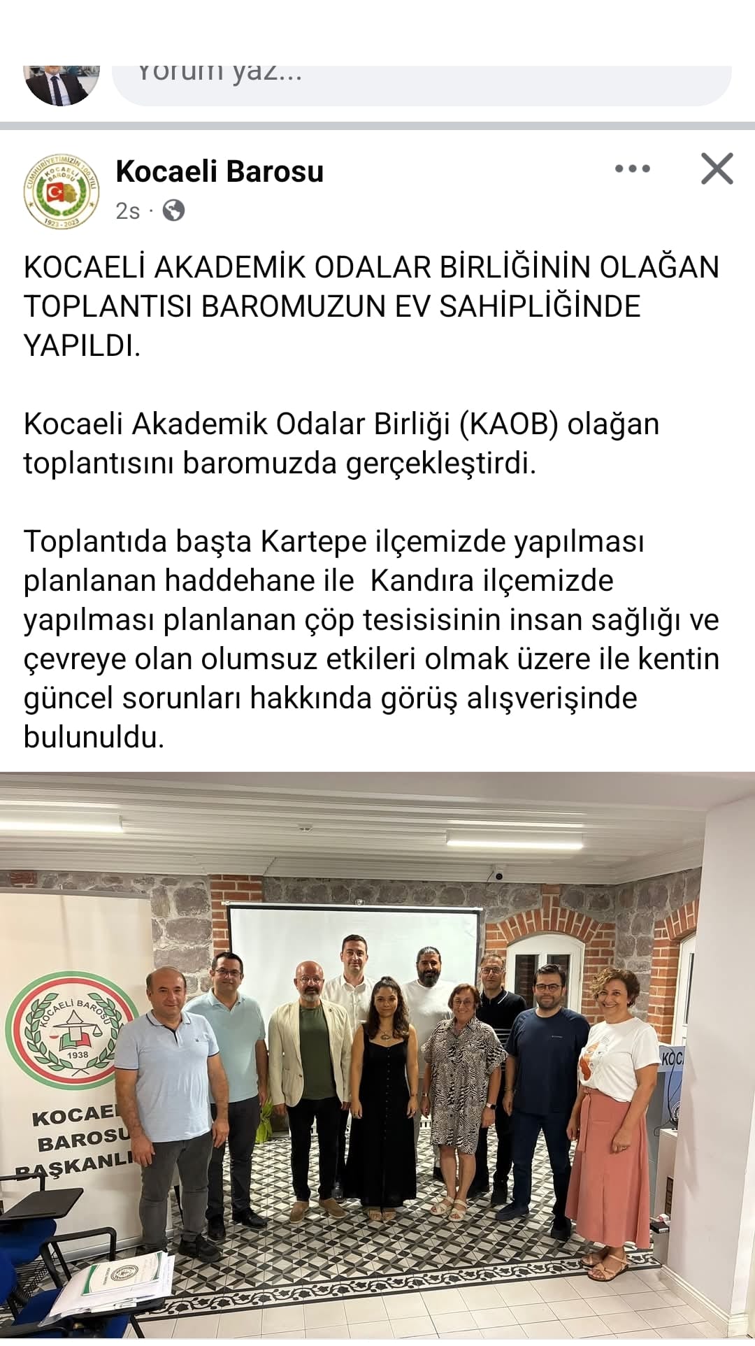 Kaob’dan Kentin Güncel Sorunlarına Dair Toplantı 1