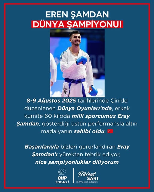 Kocaelili Eray Şamdan Dünya Şampiyonu (1)
