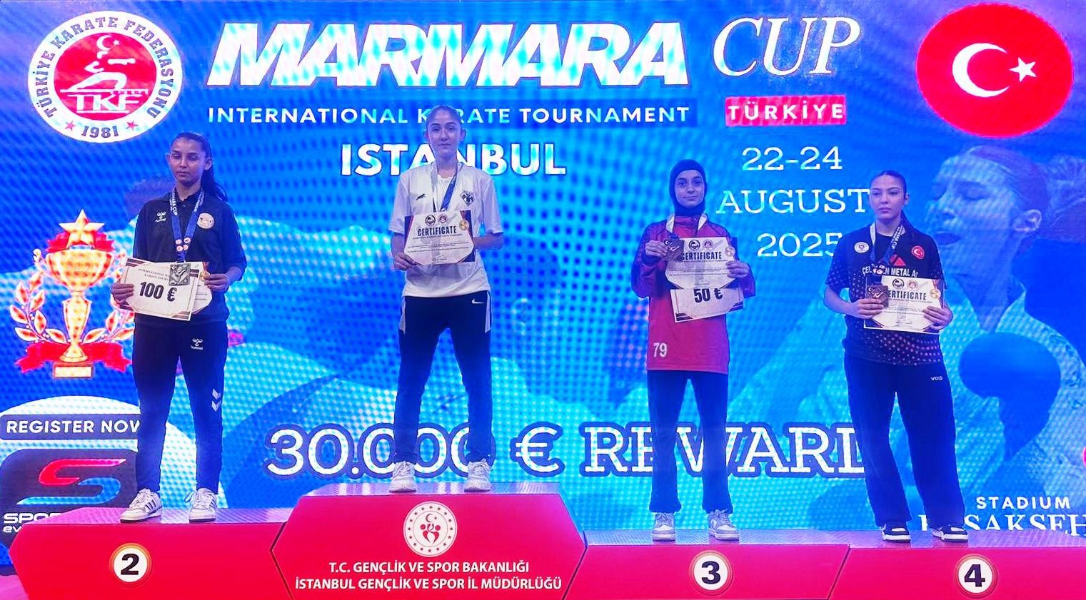 Körfez Gençlerbirliği Spor Kulübü’nün Genç Sporcuları, İstanbul’da Düzenlenen Marmara Cup Uluslararası Karate Turnuvası’nda Gümüş Ve Bronz Madalyalar Kazandı.3
