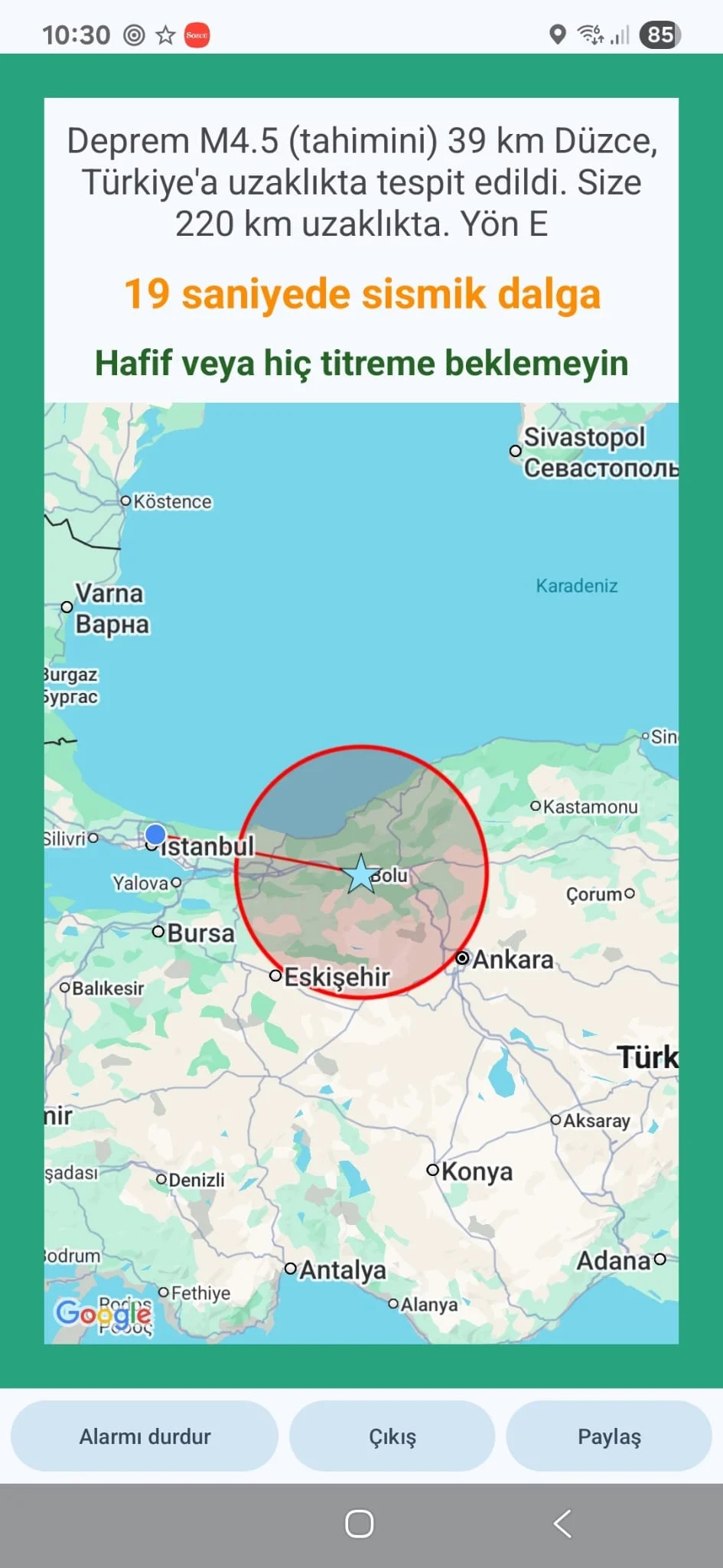 Bolu Deprem