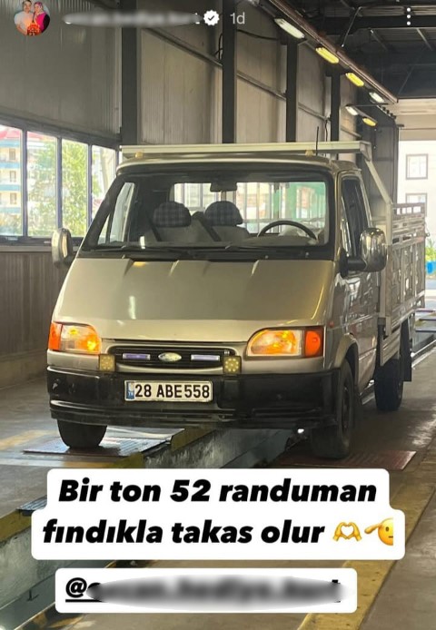 Kamyonetini 1 Ton Fındıkla Takas Etti (1)