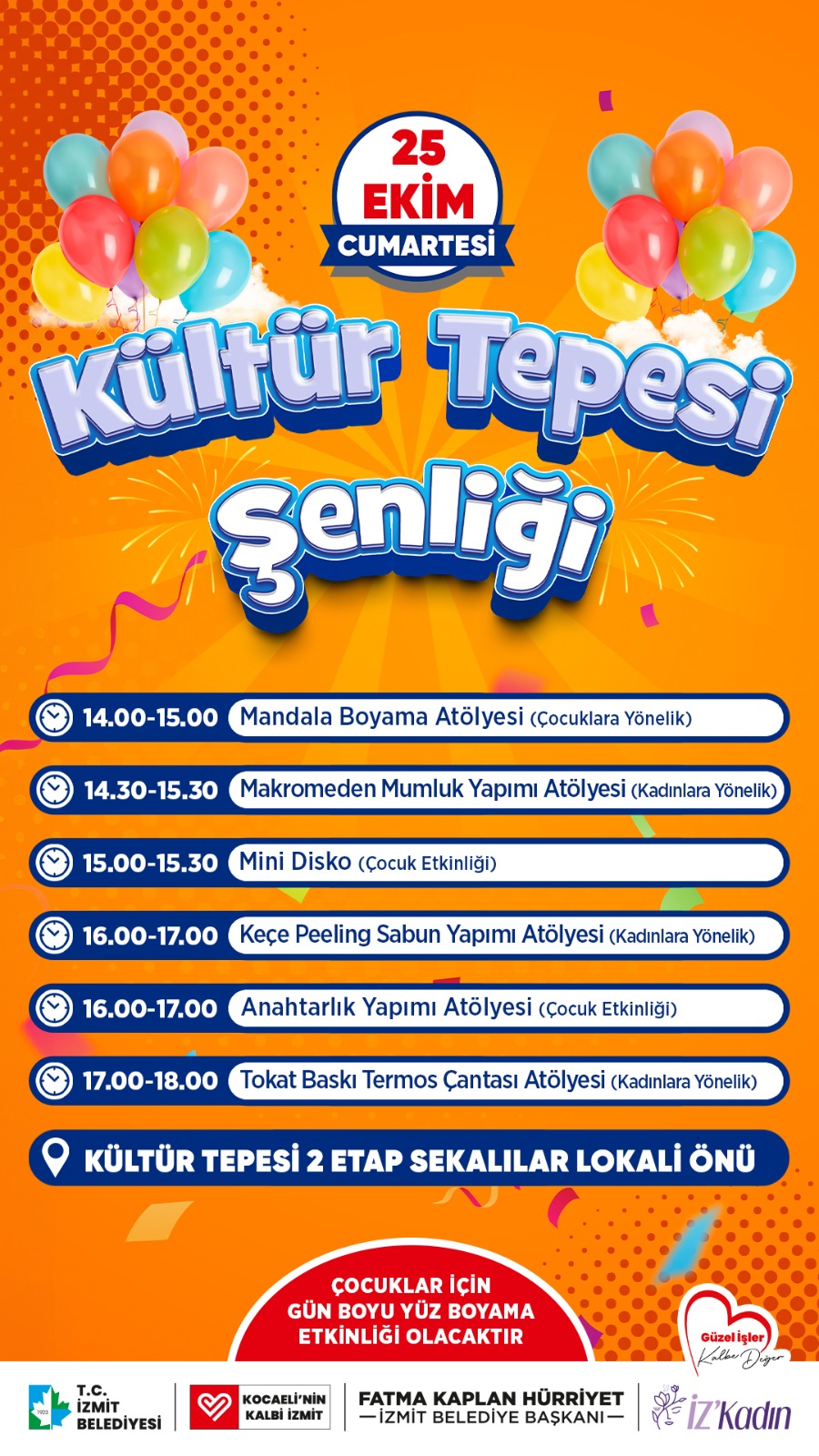 İzmit Belediyesinden Kültür Tepesi Şenliği