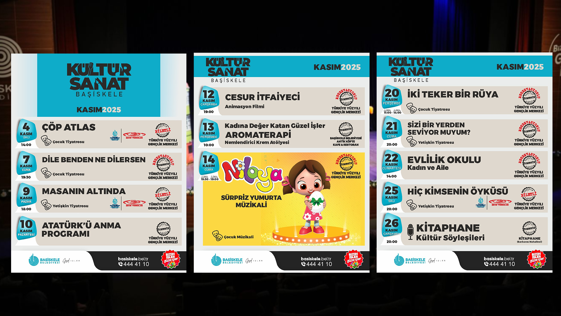 Kasım Ayı Kultır Sanat Takvimi