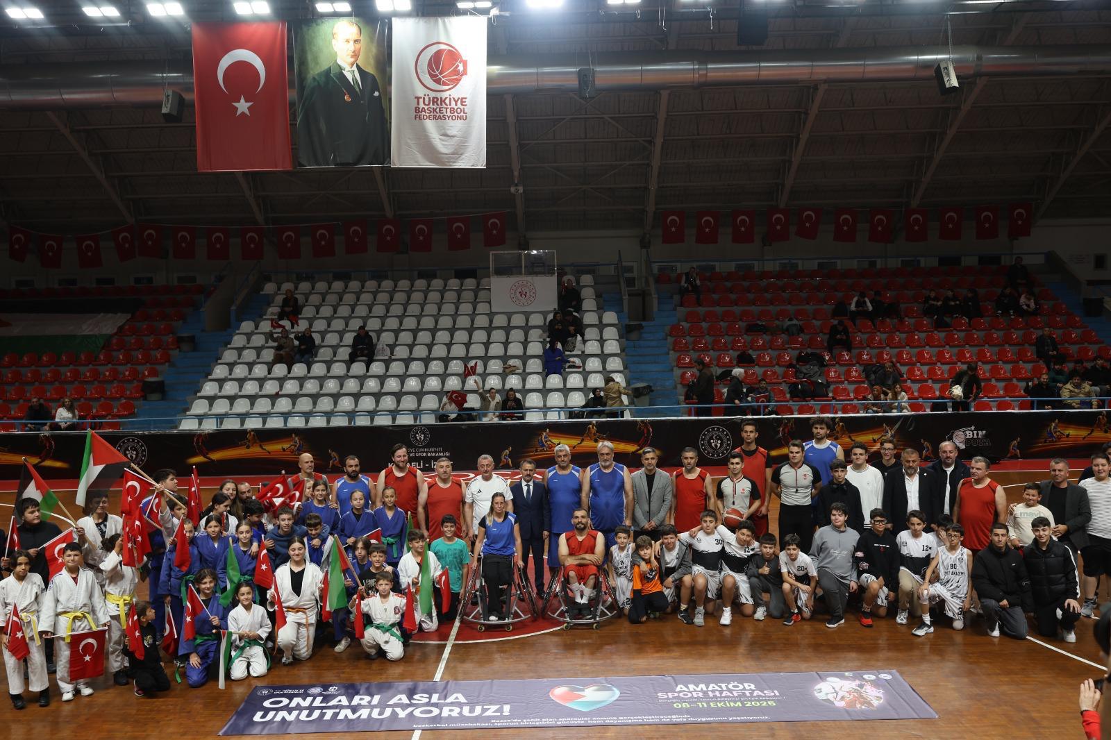 Kocaeli’de Amatör Spor Haftası’nda Gazze Anısına Basketbol Etkinliği (1)