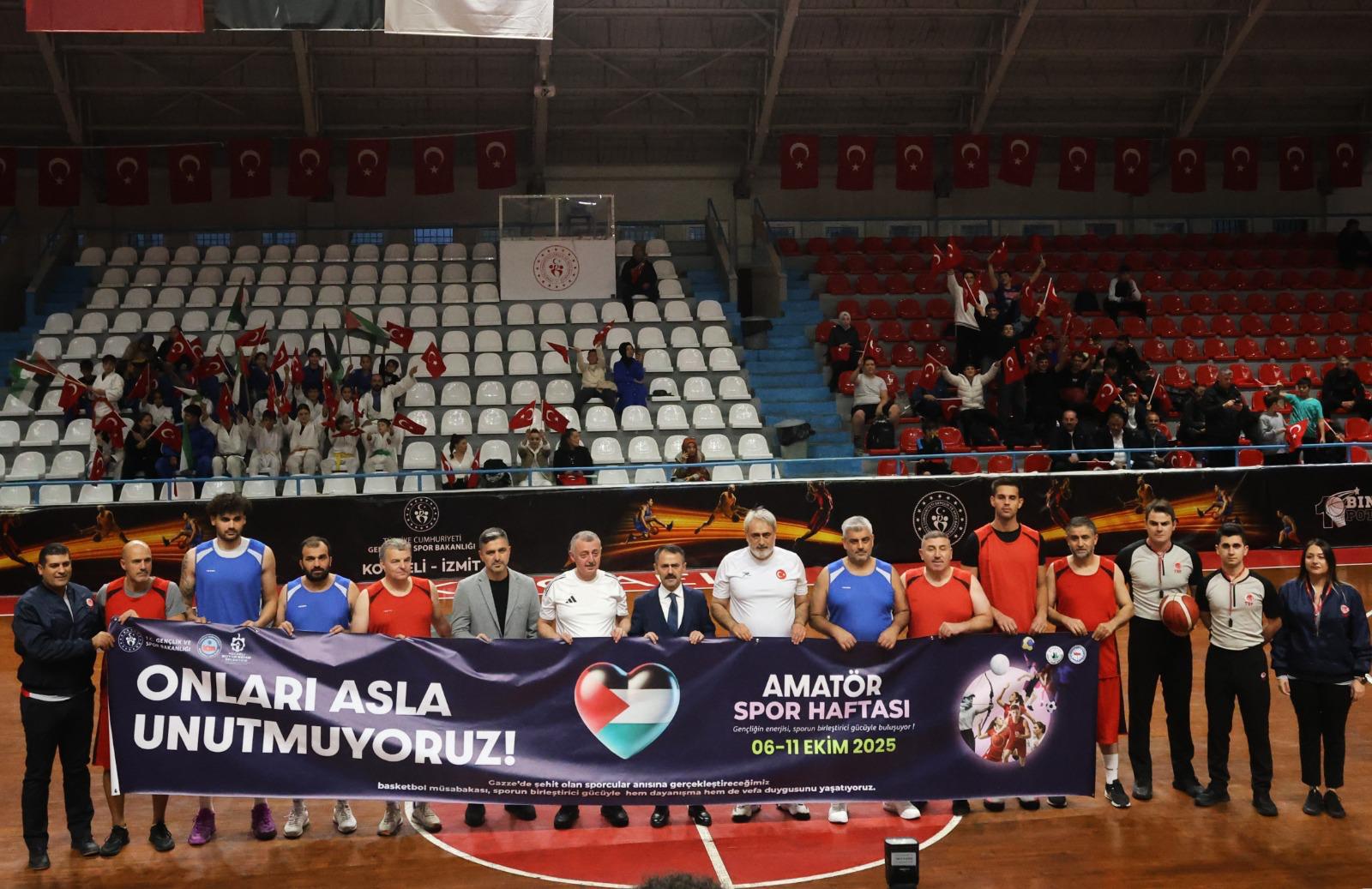 Kocaeli’de Amatör Spor Haftası’nda Gazze Anısına Basketbol Etkinliği (2)
