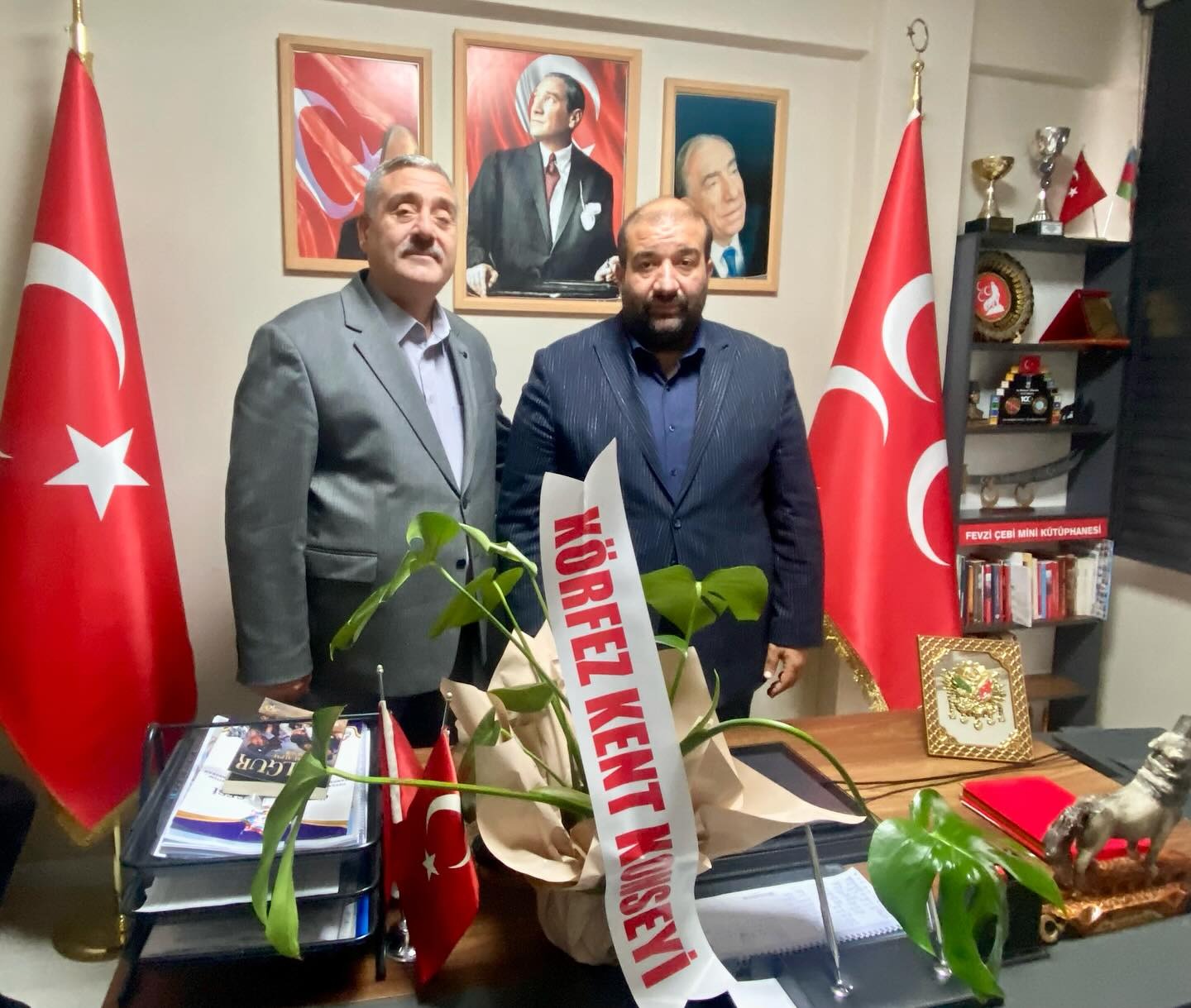 Körfez Kent Konseyi Başkanı Ahmet Önal, Mhp Ve İyi̇ Parti İlçe Teşkilatlarını Ziyaret Etti 3