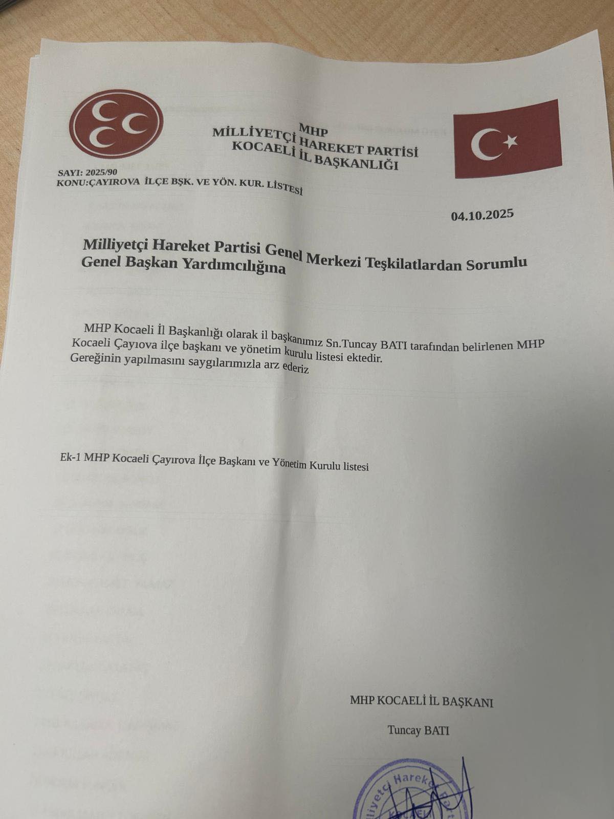 Mhp Çayırova İlçe Başkanlığı’na Bülent Işık Atandı (3)