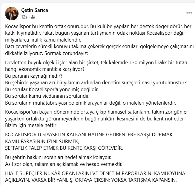 Çetin Sarica Paylasim Görseli