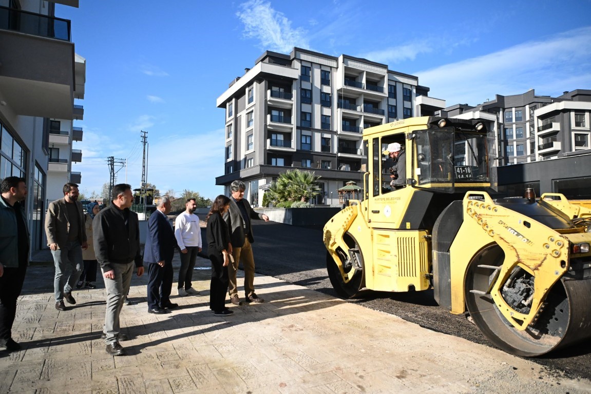 Kartepe’de Yol Seferberliği! Başkan Kocaman Çalışmaları Yerinde İnceledi (6)