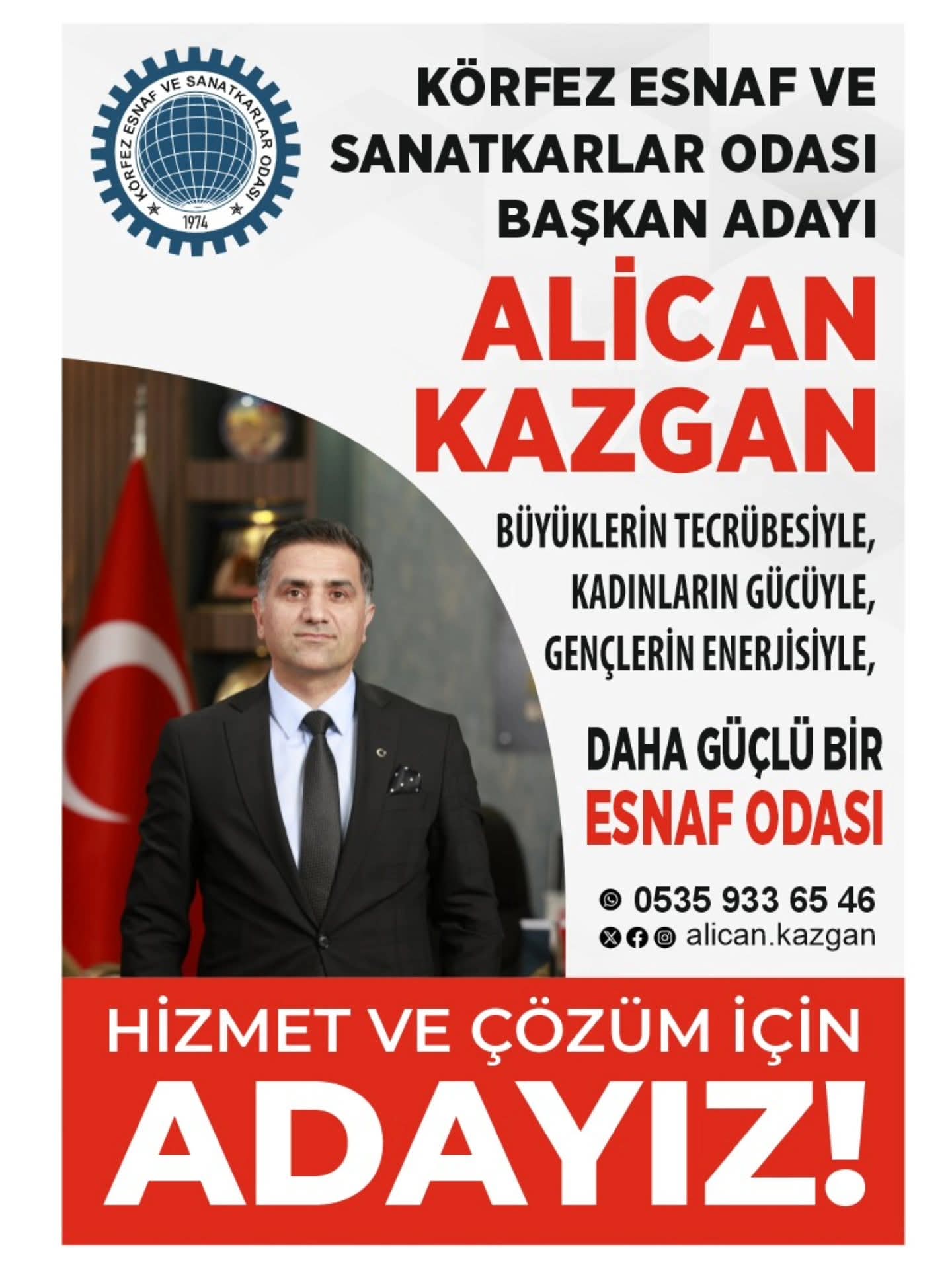 Körfez Esnaf Ve Sanatkarlar Odası’nda Alican Kazgan Adaylığını Açıkladı