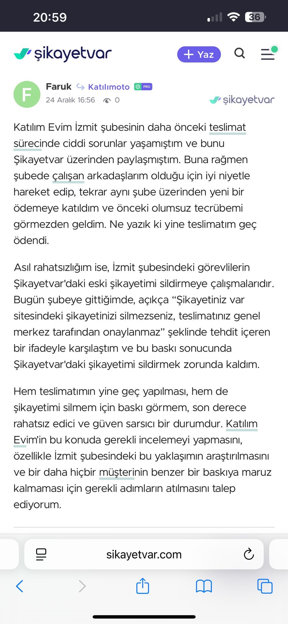 ‘Şikayeti Sil, Paran Yatsın’ (1)