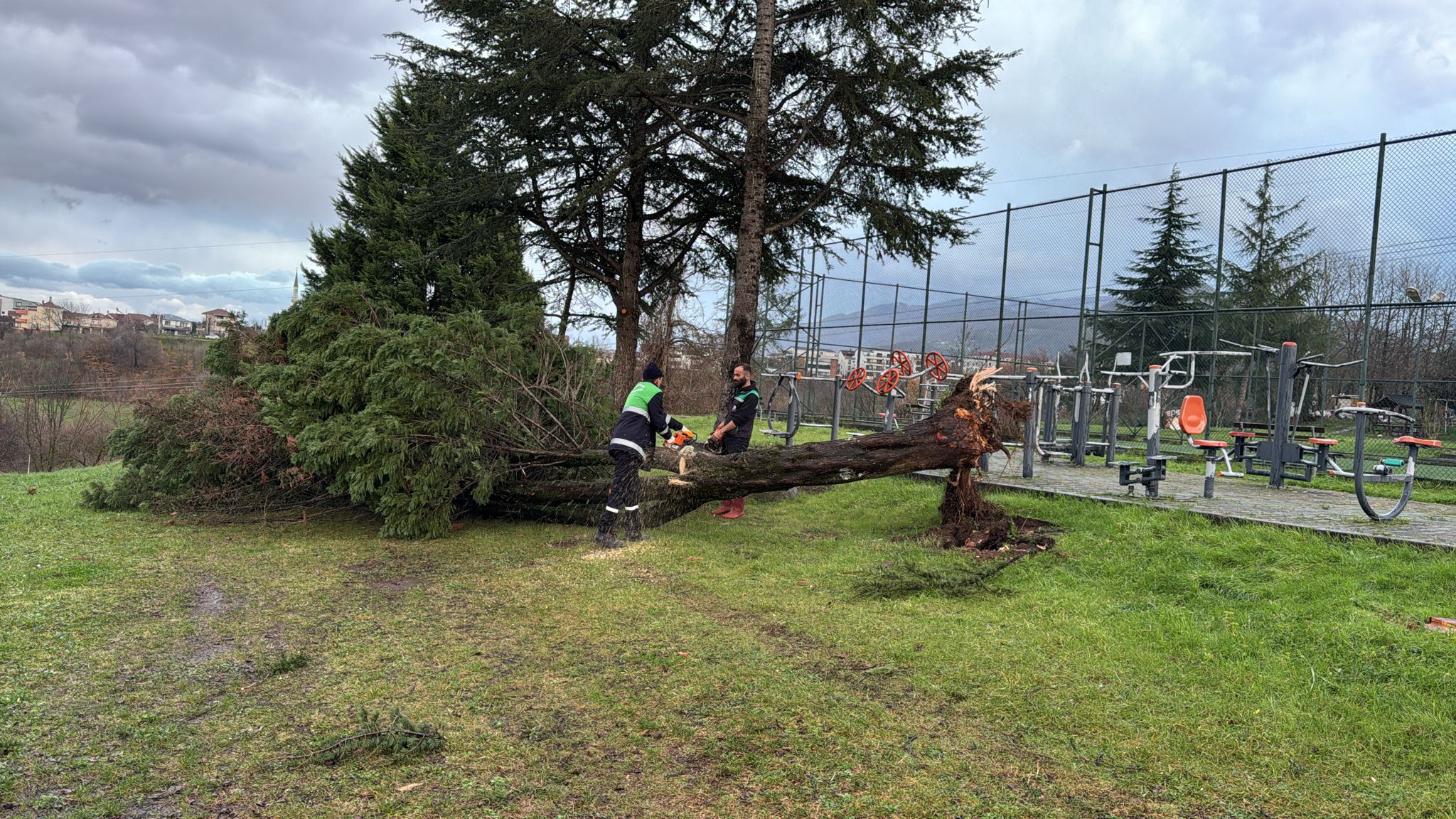 Başiskele’de Fırtına Hayatı Aksattı, Ekipler Gece Gündüz Çalıştı (1)