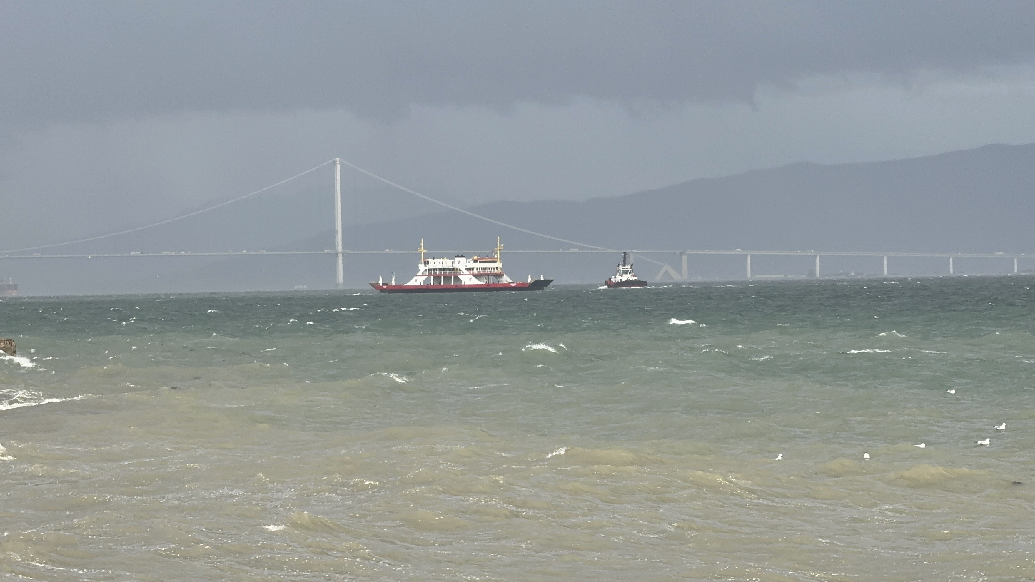 Eskihisar Topçular Arabalı Vapur Seferleri Fırtına Nedeniyle Durduruldu (1)