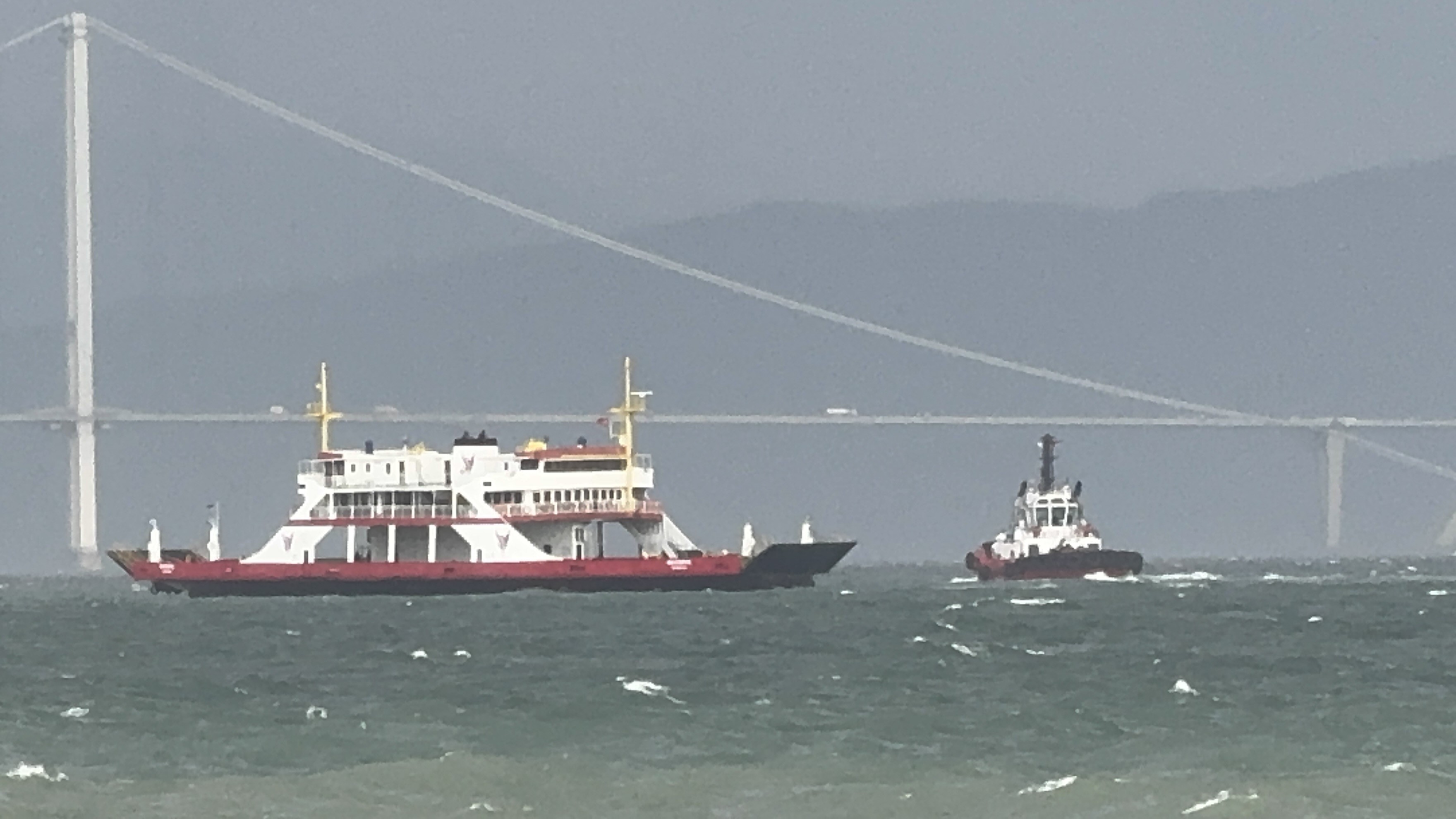 Eskihisar Topçular Arabalı Vapur Seferleri Fırtına Nedeniyle Durduruldu (5)