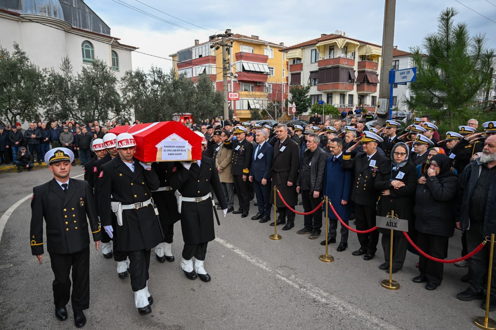 Kıbrıs Gazisi Ramazan Karasaç Gölcük’te Son Yolculuğuna Uğurlandı