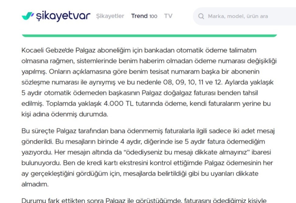 Kocaeli'de Palgaz'da Fatura Skandalı! 5 Ay Boyunca Tanımadığı Kişinin Faturasını Ödedi 03