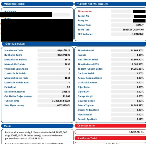 Otomatik Ödemesi Olanlar Dikkat! Doğalgaz Faturanızı Kontrol Edin 1 Kopya
