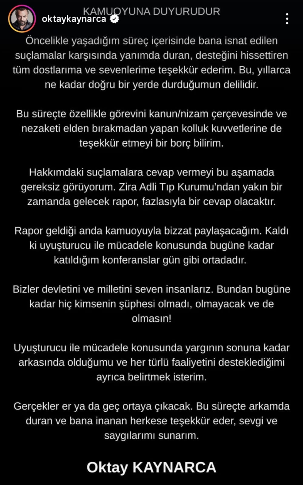 Oyuncu Oktay Kaynarca