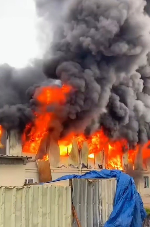 Sakarya’daki Şehir Hastanesi Şantiyesi Yangınının Yeni Görüntüleri Ortaya Çıktı (1)