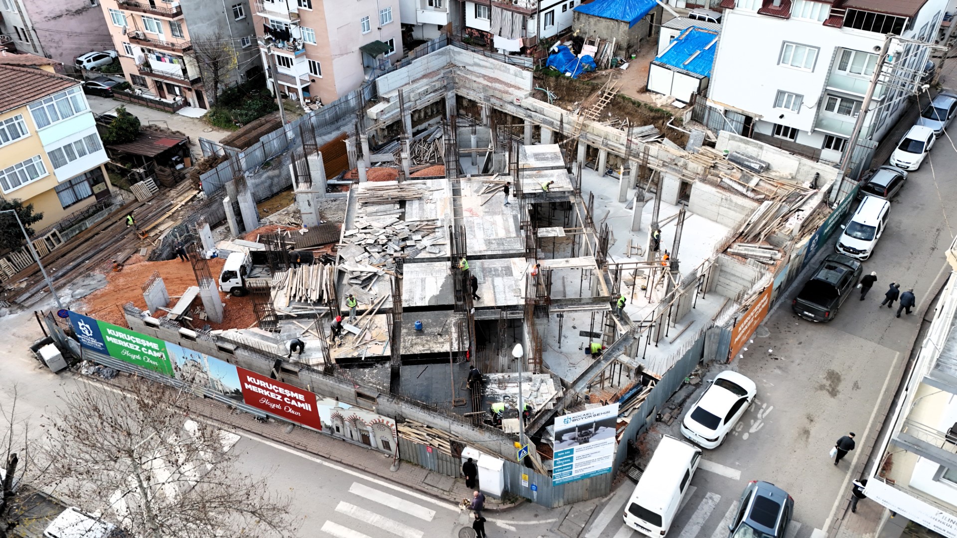 Yeni Kuruçeşme Merkez Camii Hızla Yükseliyor (5) (Büyük)