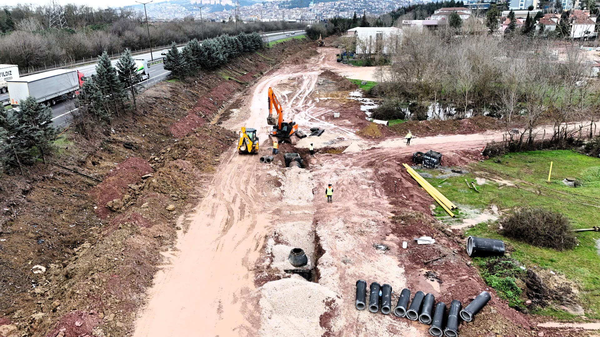 Alikahya Tem Bağlantı Yolu'nda Çalışmalar Tam Gaz (1)