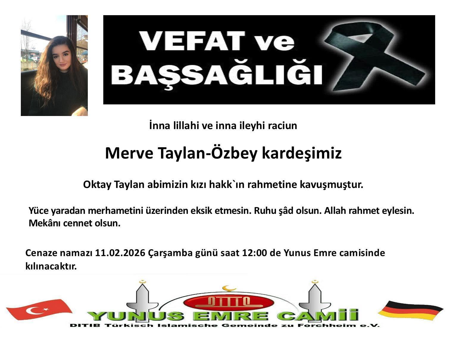 Almanya’dan Aci Haber Merve Süre Özbey Hayatini Kaybetti̇