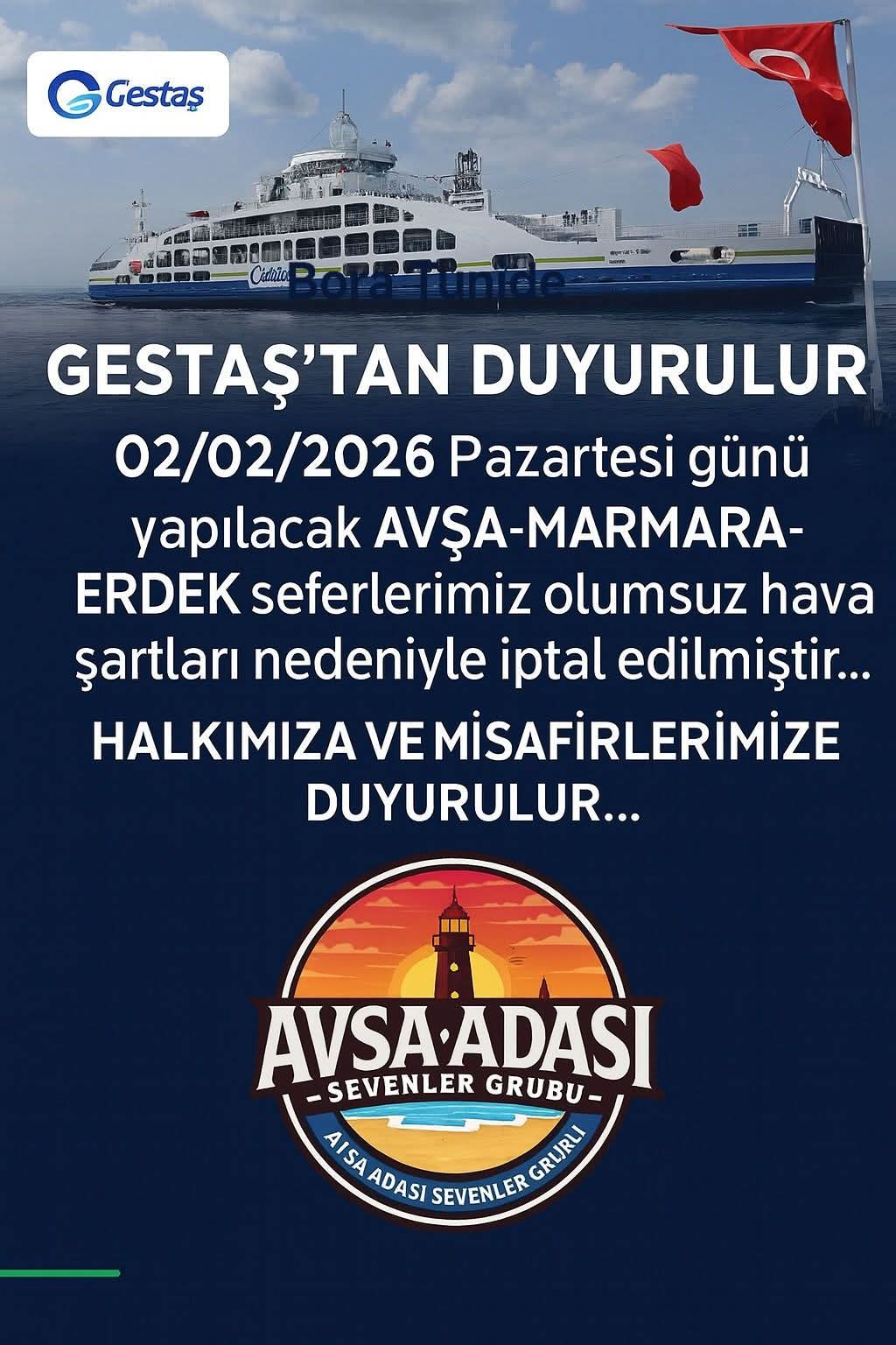 Avşa Marmara Erdek Seferleri İptal Edildi-1