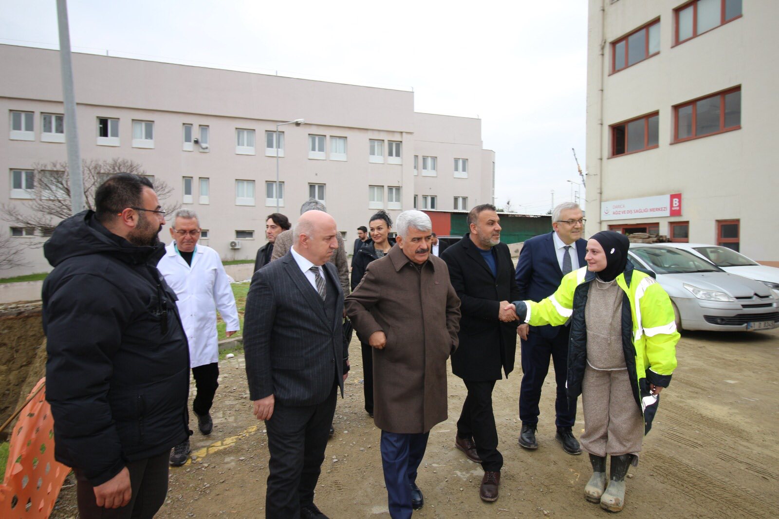 Kocaeli Sağlık Protokolü, Darıca Diş Hastanesi Şantiyesini İnceledi (1)