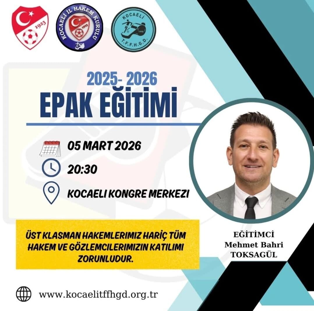Kocaeli̇’de Hakem Ve Gözlemci̇ler İçi̇n Kri̇ti̇k Eği̇ti̇m Epak 2026 Başliyor