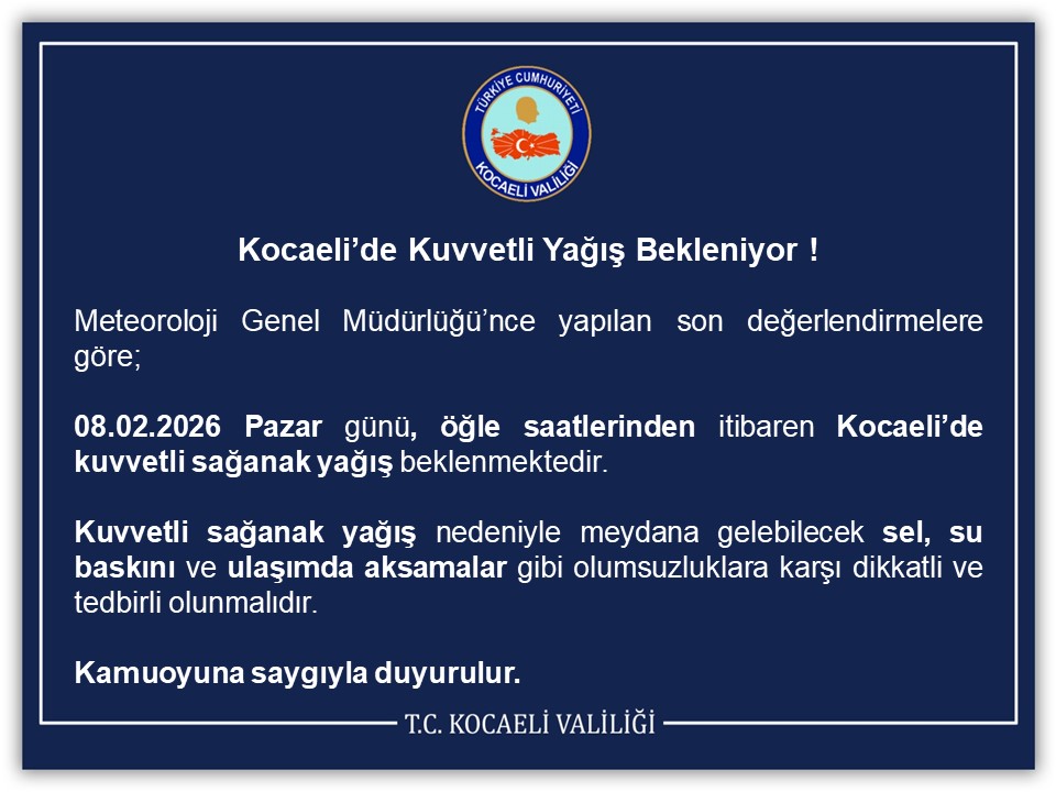 Meteoroloji̇ Alarm Verdi̇! Kocaeli̇’de Kuvvetli̇ Yağiş Bekleni̇yor-2