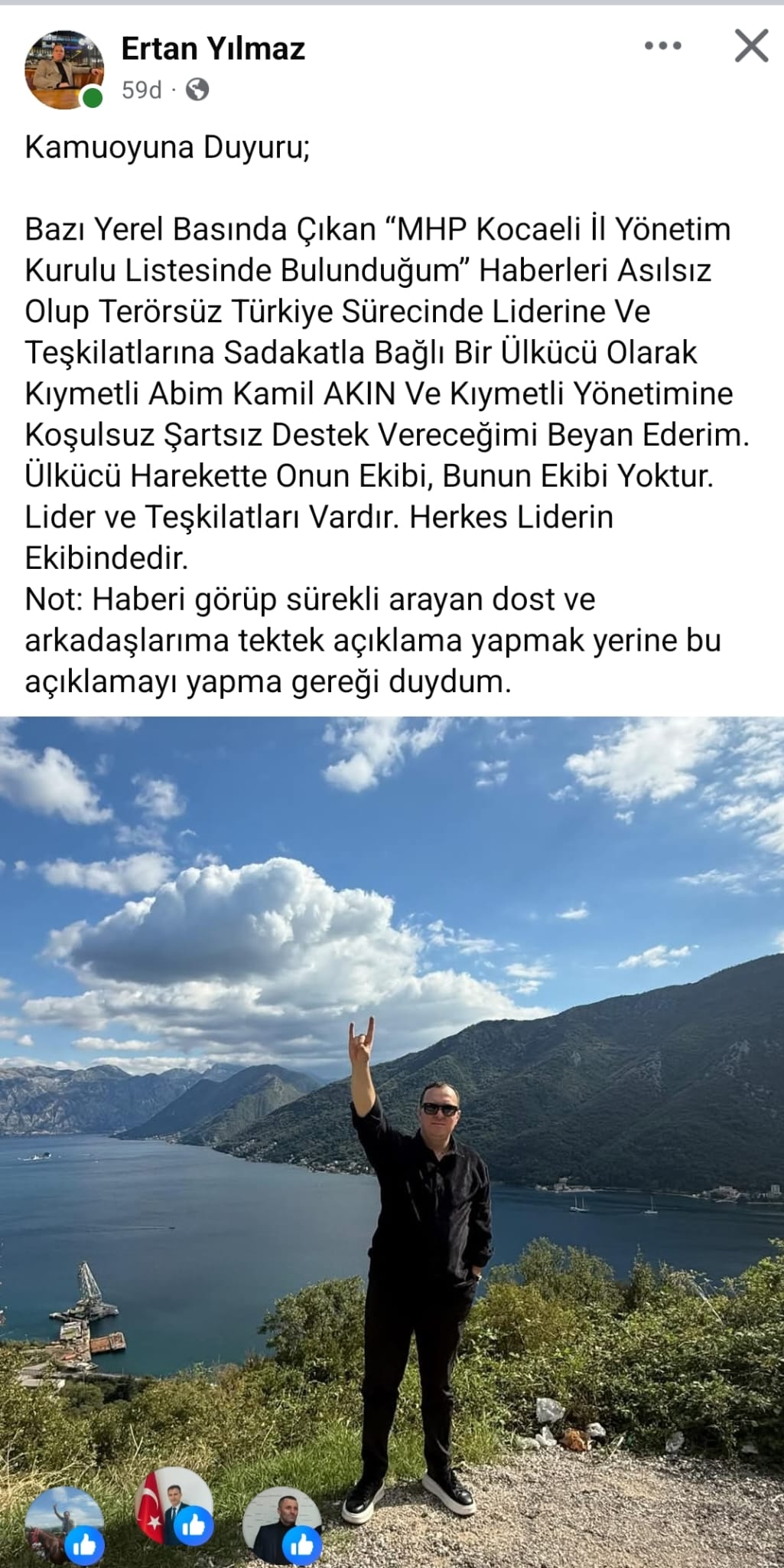 Mhp'li̇ Ertan Yilmaz'dan Yöneti̇mdeyi̇m İddi̇alarina Yanit