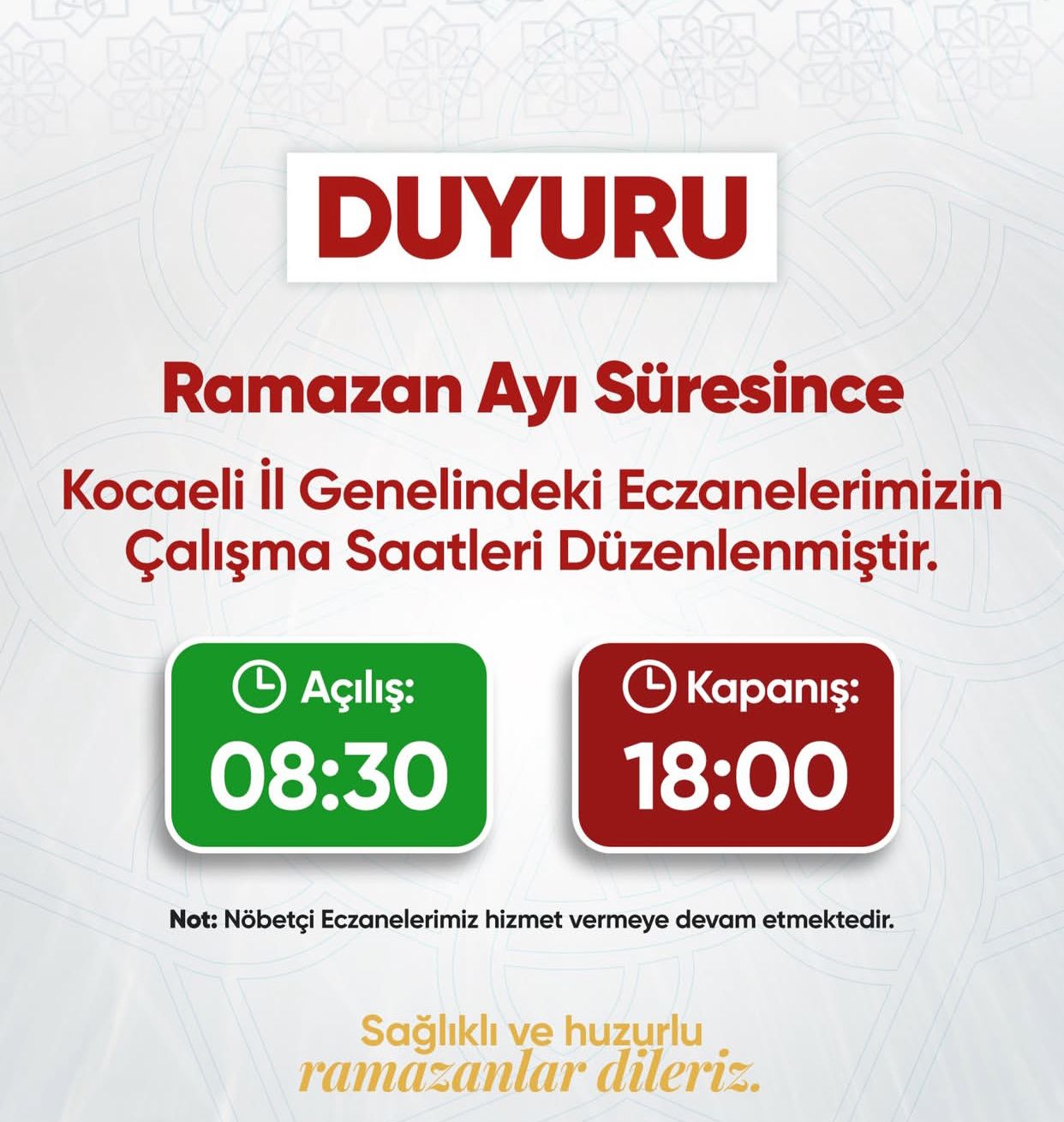 Ramazan Ayinda Eczaneler Kaça Kadar Açik İşte Yeni̇ Saatler-1