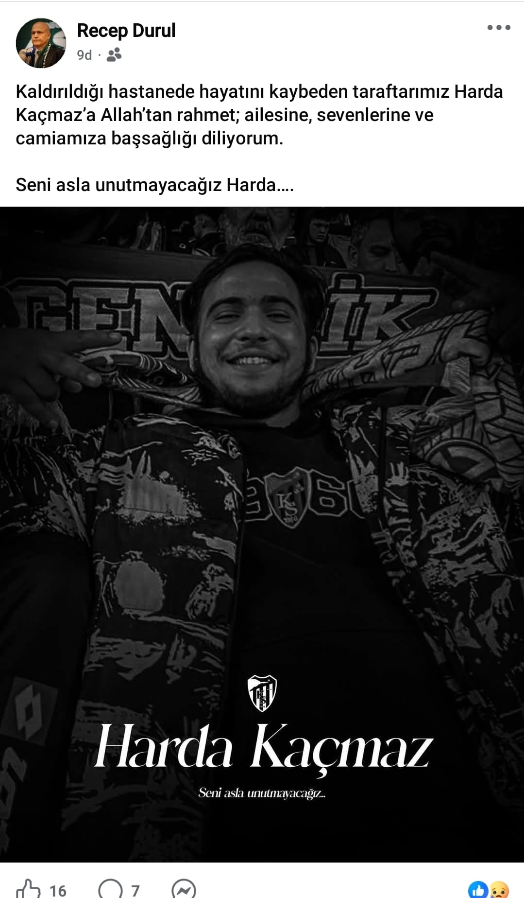 Recep Durul’dan Harda Kaçmaz İçi̇n Tazi̇ye Mesaji (2)-1