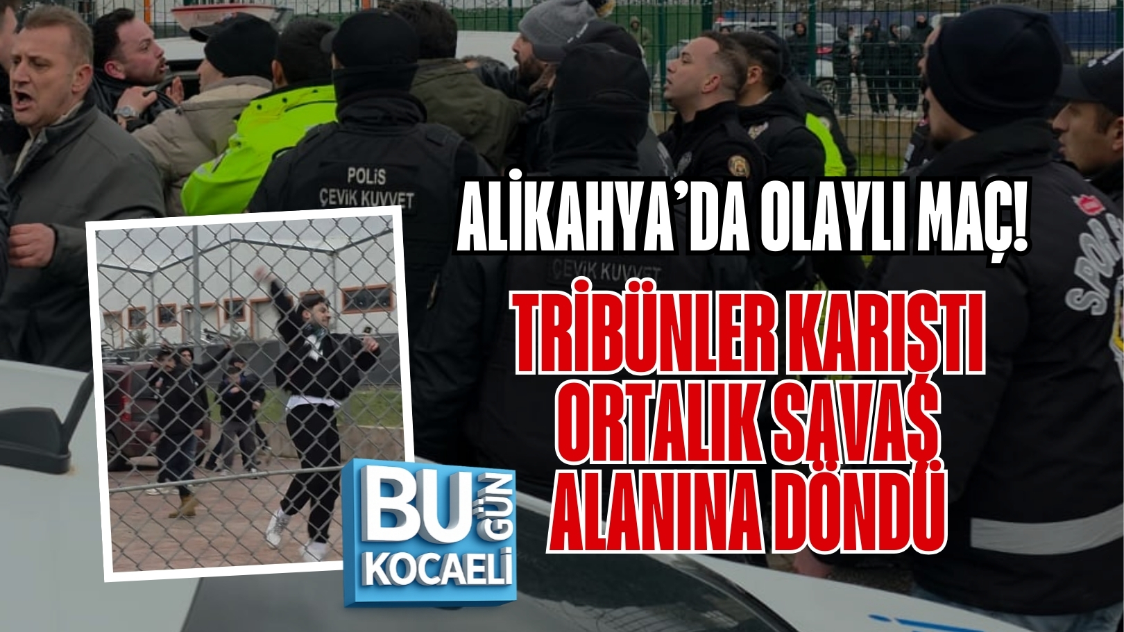 ALİKAHYA’DA OLAYLI MAÇ! TRİBÜNLER KARIŞTI, ORTALIK SAVAŞ ALANINA DÖNDÜ